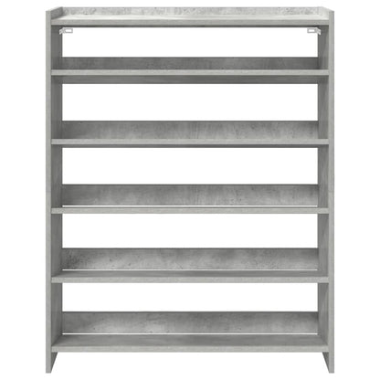 vidaXL Étagère à chaussures gris béton 80x25x100 cm bois d'ingénierie
