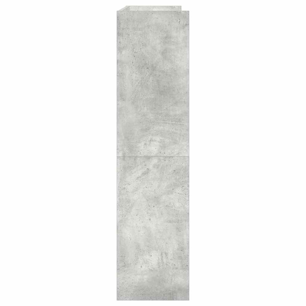 vidaXL Étagère à chaussures gris béton 80x25x100 cm bois d'ingénierie