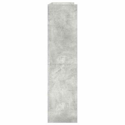 vidaXL Étagère à chaussures gris béton 80x25x100 cm bois d'ingénierie
