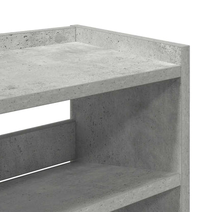 vidaXL Étagère à chaussures gris béton 80x25x100 cm bois d'ingénierie