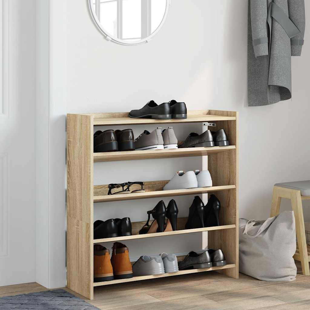 vidaXL Étagère à chaussures chêne sonoma 80x25x81 cm bois ingénierie