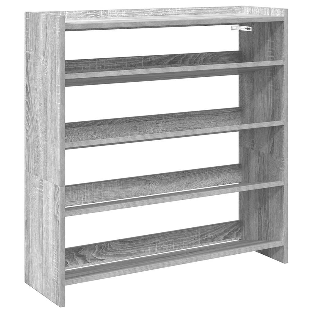 vidaXL Étagère à chaussures sonoma gris 80x25x81 cm bois d'ingénierie