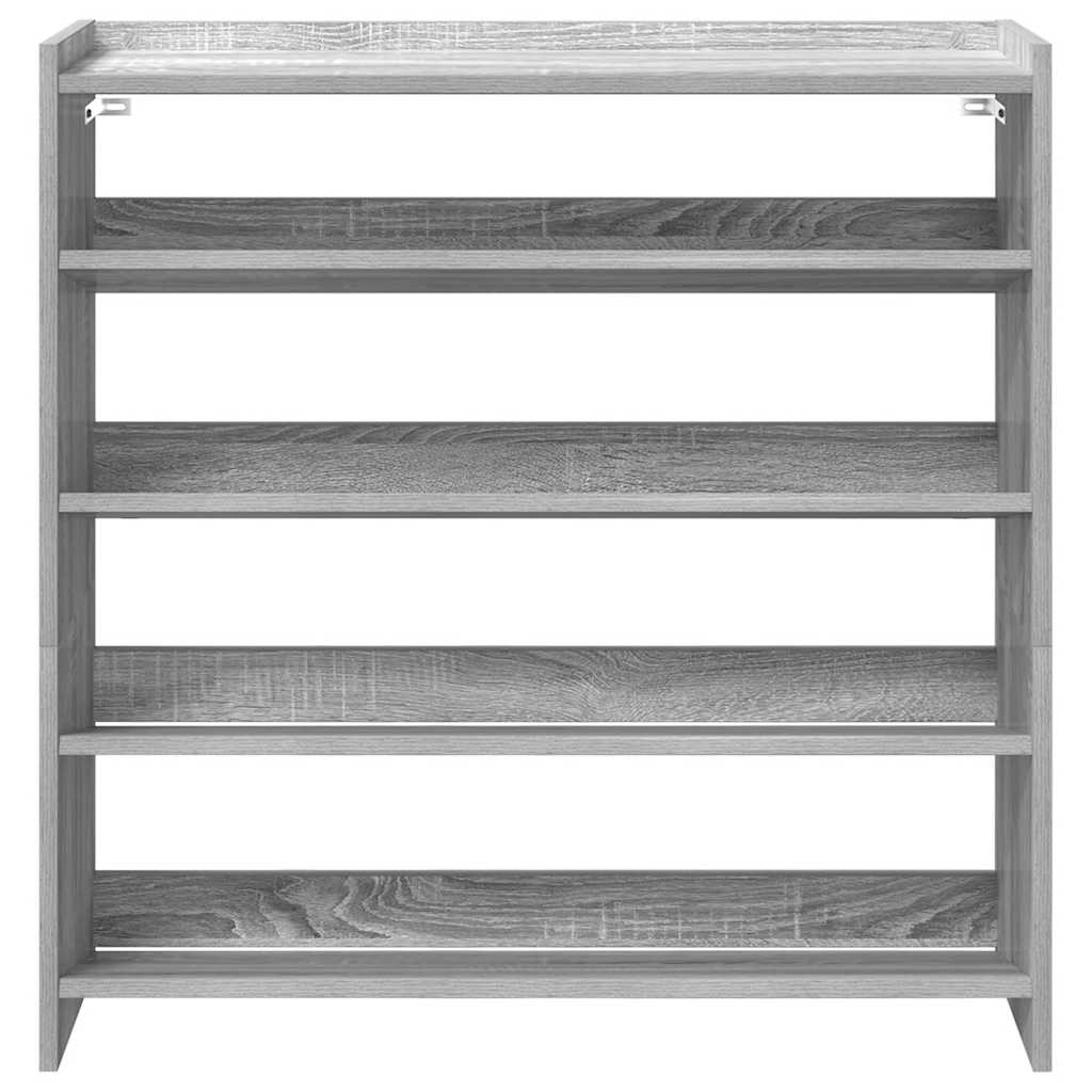 vidaXL Étagère à chaussures sonoma gris 80x25x81 cm bois d'ingénierie