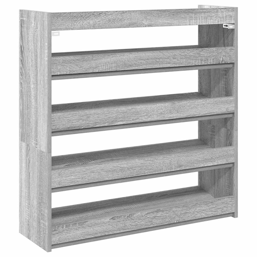 vidaXL Étagère à chaussures sonoma gris 80x25x81 cm bois d'ingénierie