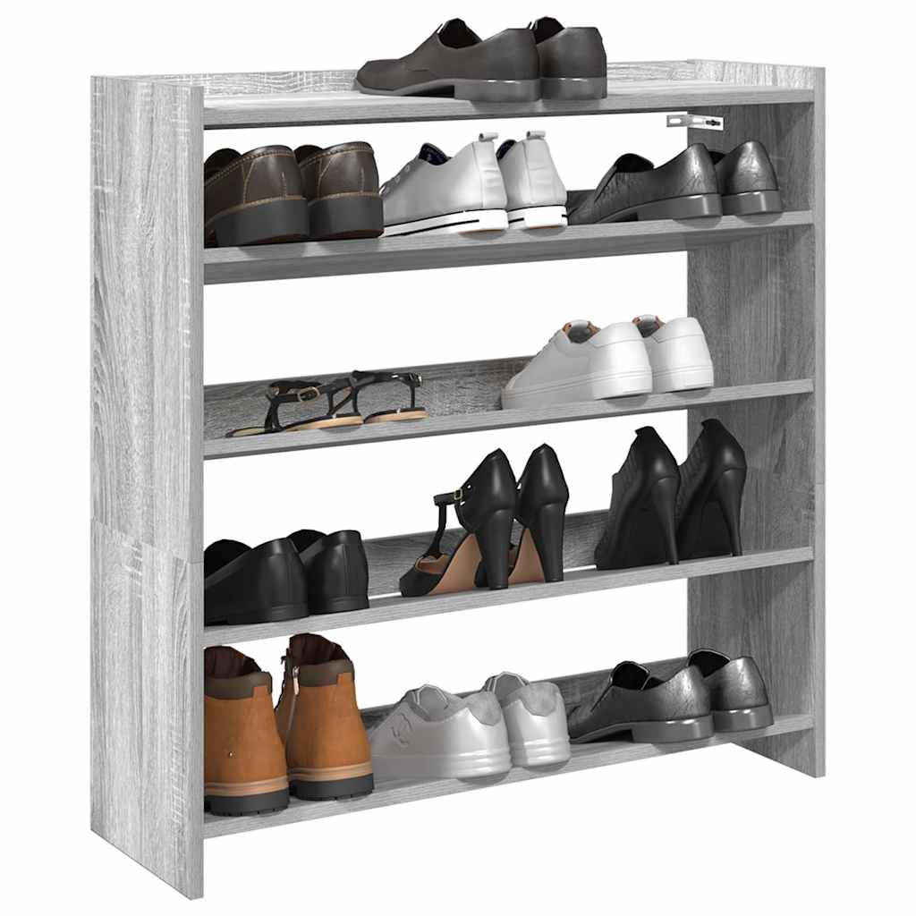 vidaXL Étagère à chaussures sonoma gris 80x25x81 cm bois d'ingénierie