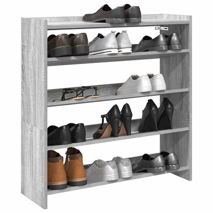 vidaXL Étagère à chaussures sonoma gris 80x25x81 cm bois d'ingénierie