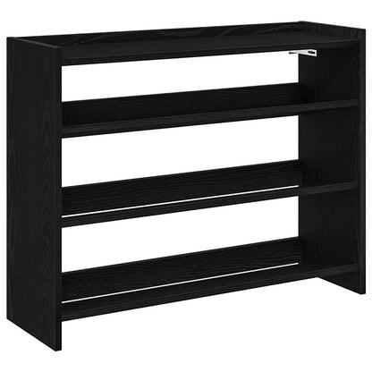 vidaXL Étagère à chaussures noir 80x25x61,5 cm bois d'ingénierie