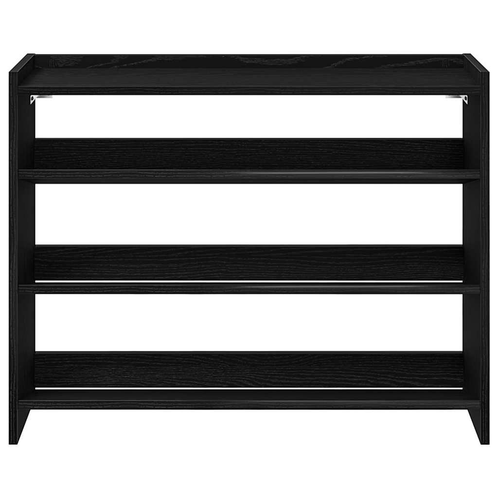 vidaXL Étagère à chaussures noir 80x25x61,5 cm bois d'ingénierie