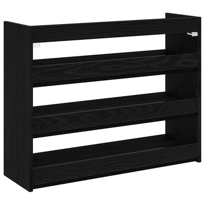 vidaXL Étagère à chaussures noir 80x25x61,5 cm bois d'ingénierie