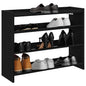vidaXL Étagère à chaussures noir 80x25x61,5 cm bois d'ingénierie