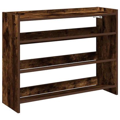vidaXL Étagère à chaussures chêne fumé 80x25x61,5 cm bois d'ingénierie
