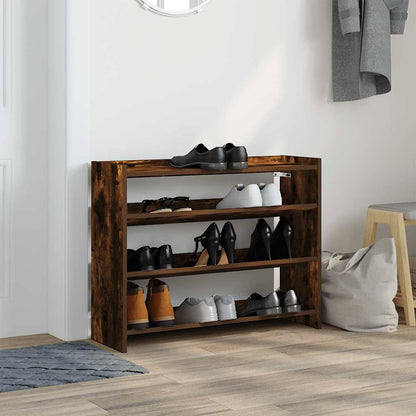 vidaXL Étagère à chaussures chêne fumé 80x25x61,5 cm bois d'ingénierie