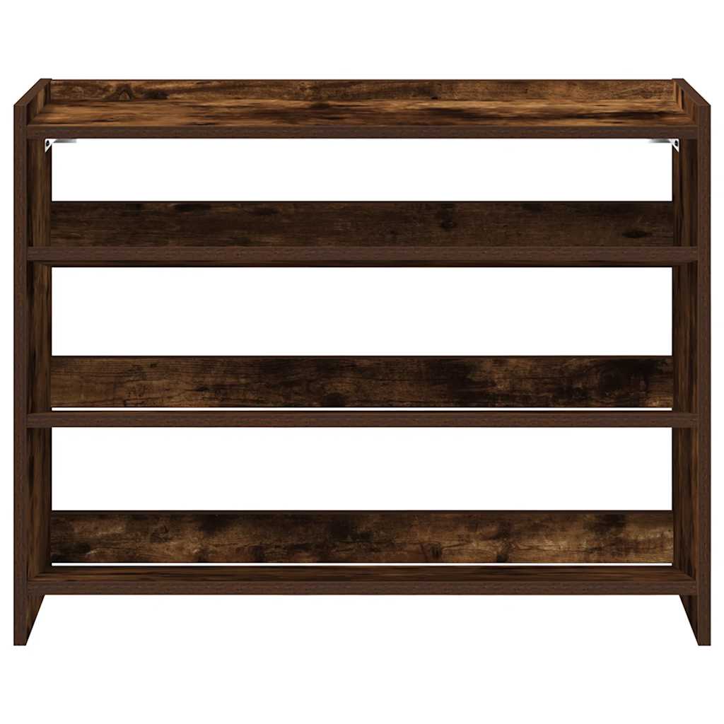 vidaXL Étagère à chaussures chêne fumé 80x25x61,5 cm bois d'ingénierie