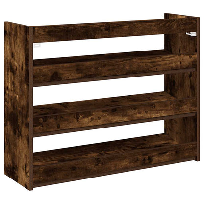 vidaXL Étagère à chaussures chêne fumé 80x25x61,5 cm bois d'ingénierie