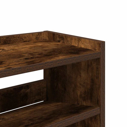 vidaXL Étagère à chaussures chêne fumé 80x25x61,5 cm bois d'ingénierie