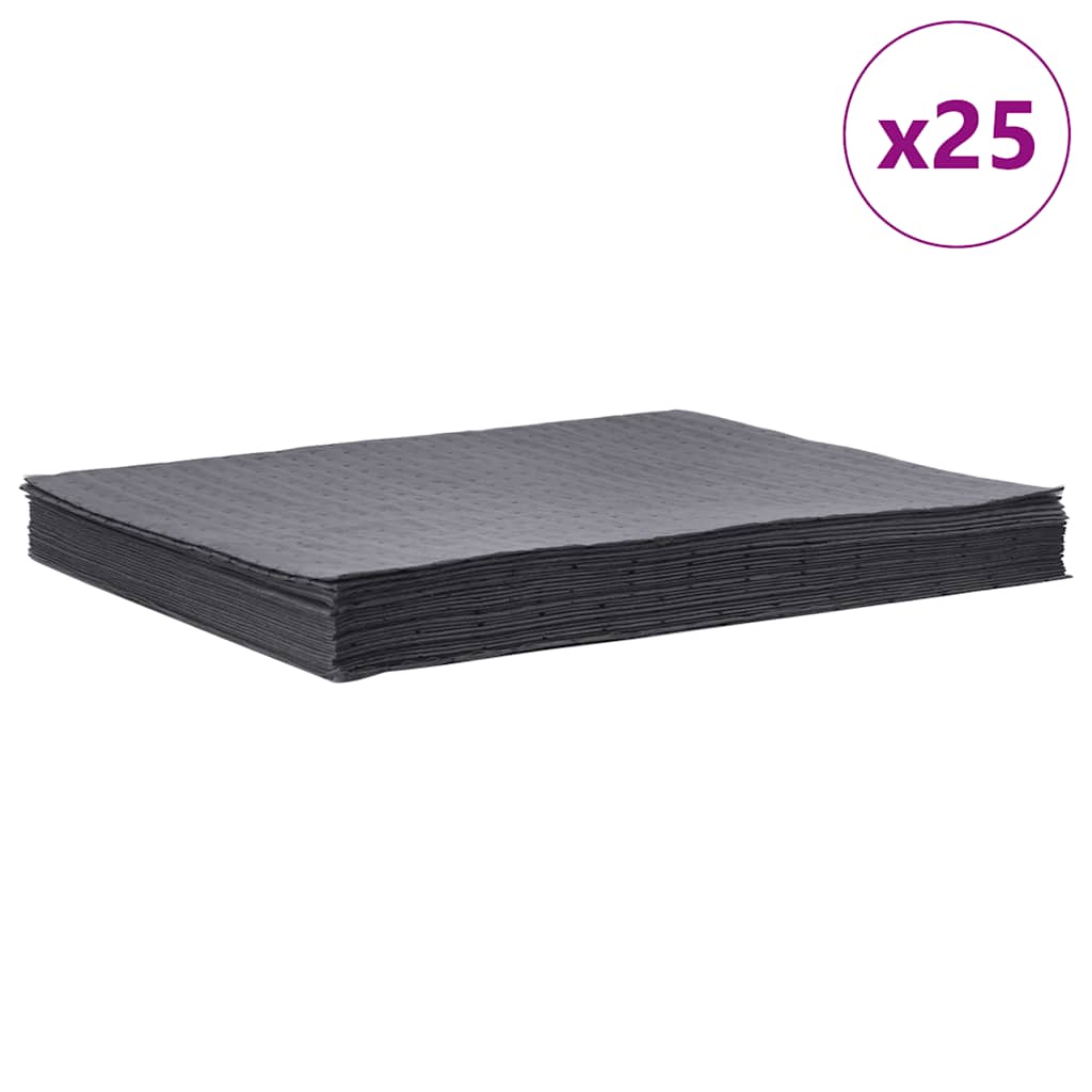 vidaXL Tampons absorbants d'huile 25 pcs gris 40x50 cm