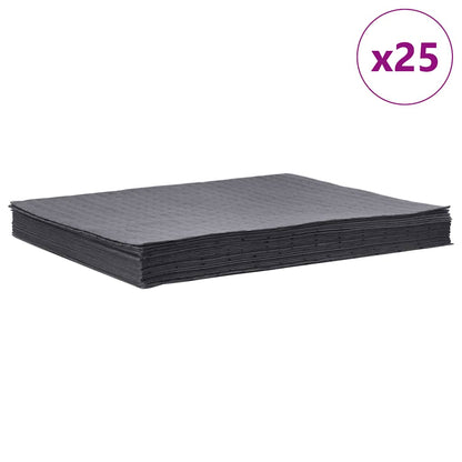 vidaXL Tampons absorbants d'huile 25 pcs gris 40x50 cm