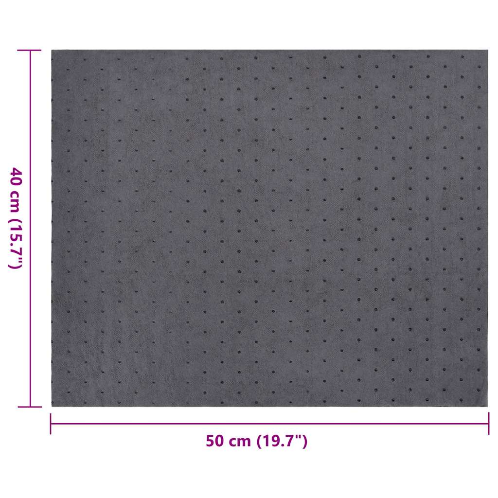 vidaXL Tampons absorbants d'huile 25 pcs gris 40x50 cm