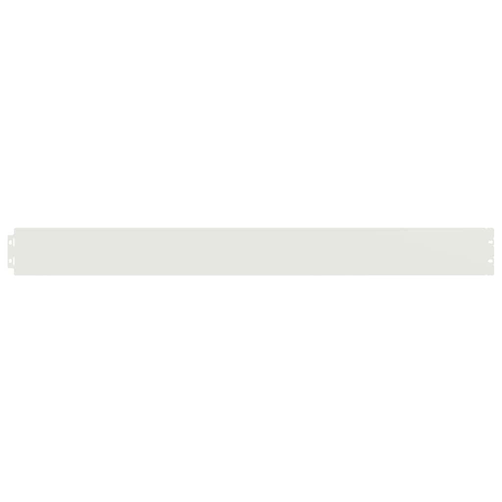 vidaXL Bordures de pelouse 10 pcs blanc 10x103 cm acier laminé à froid