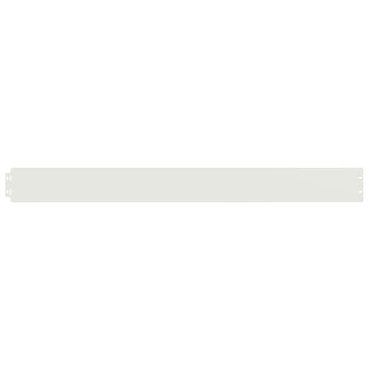 vidaXL Bordures de pelouse 10 pcs blanc 10x103 cm acier laminé à froid