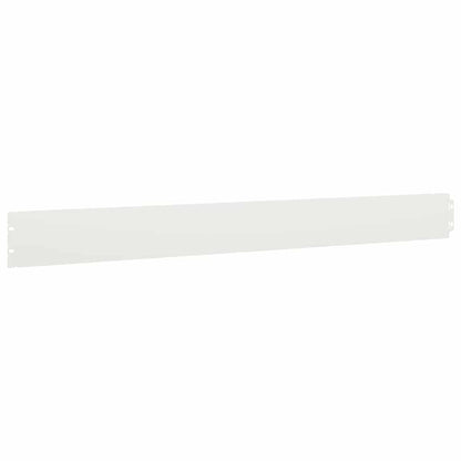 vidaXL Bordures de pelouse 10 pcs blanc 10x103 cm acier laminé à froid