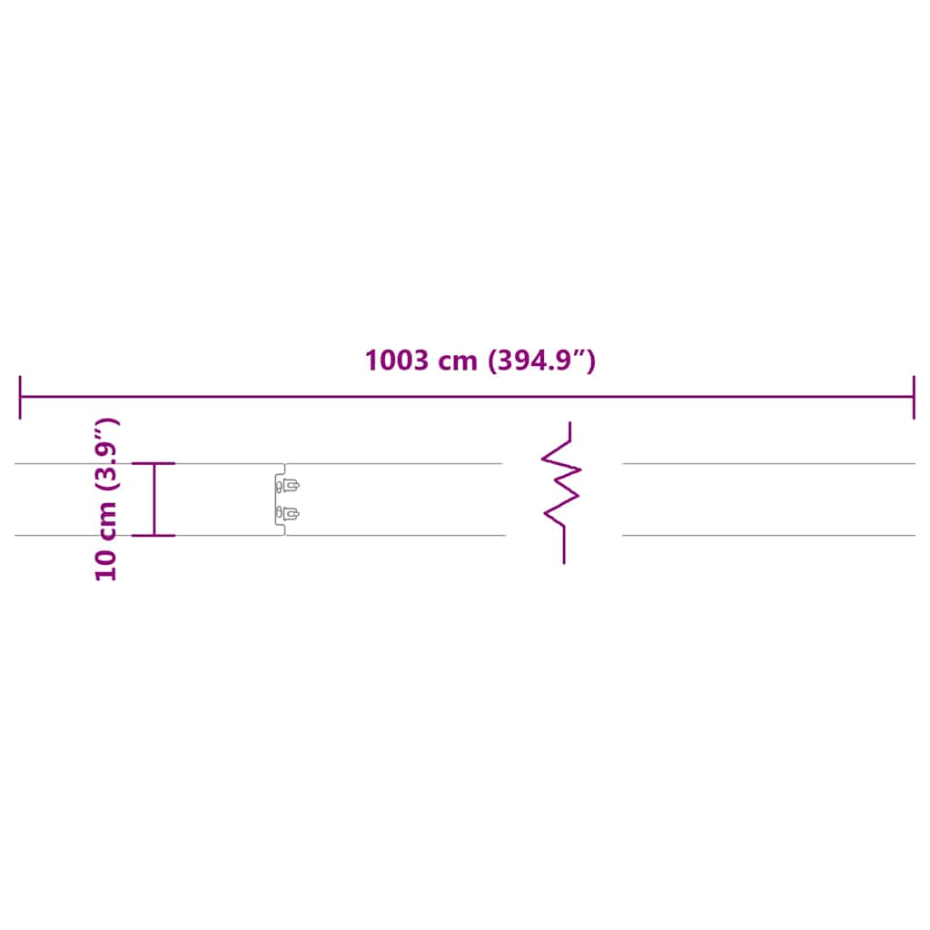 vidaXL Bordures de pelouse 10 pcs blanc 10x103 cm acier laminé à froid