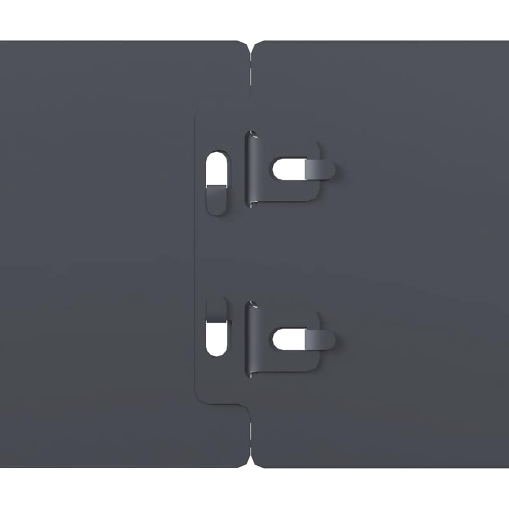 vidaXL Bordures pelouse 10pcs anthracite 10x103cm acier laminé à froid