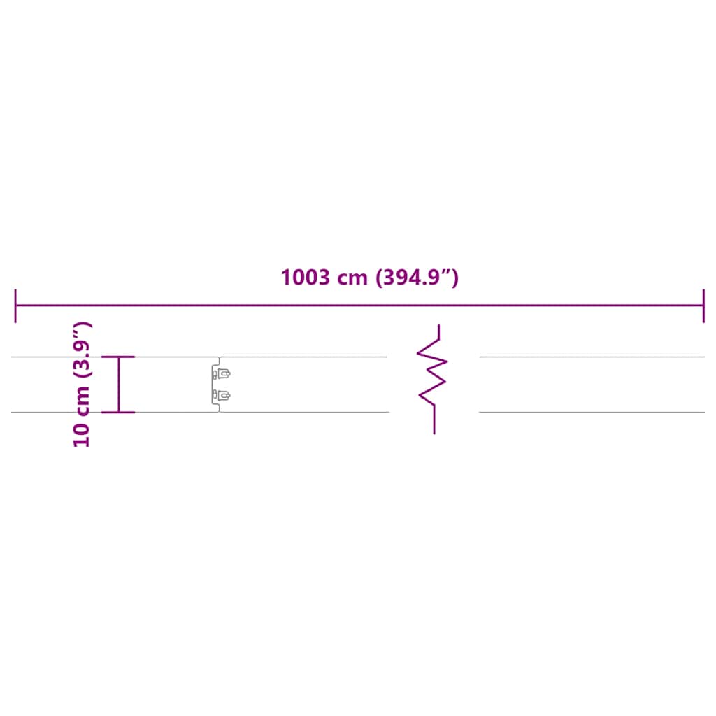vidaXL Bordures pelouse 10pcs anthracite 10x103cm acier laminé à froid