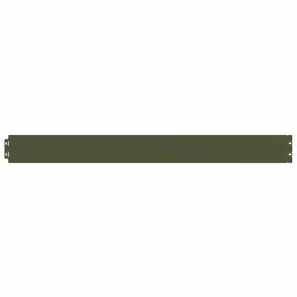 vidaXL Bordures pelouse 10pcs vert olive 10x103cm acier laminé à froid