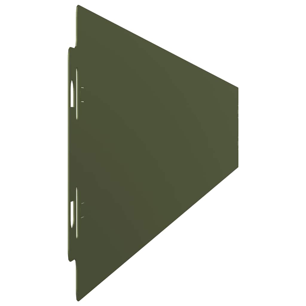 vidaXL Bordures pelouse 10pcs vert olive 10x103cm acier laminé à froid