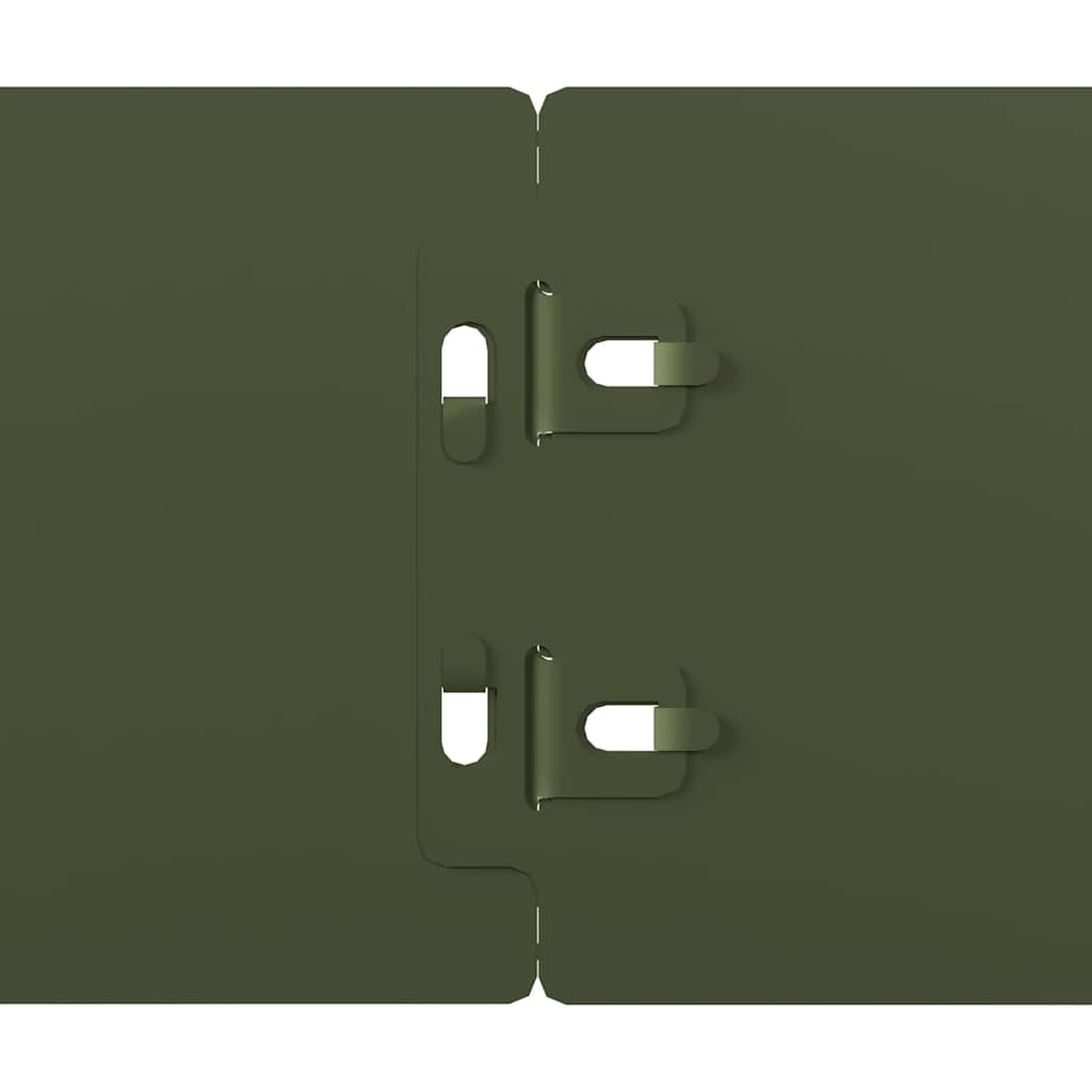 vidaXL Bordures pelouse 10pcs vert olive 10x103cm acier laminé à froid