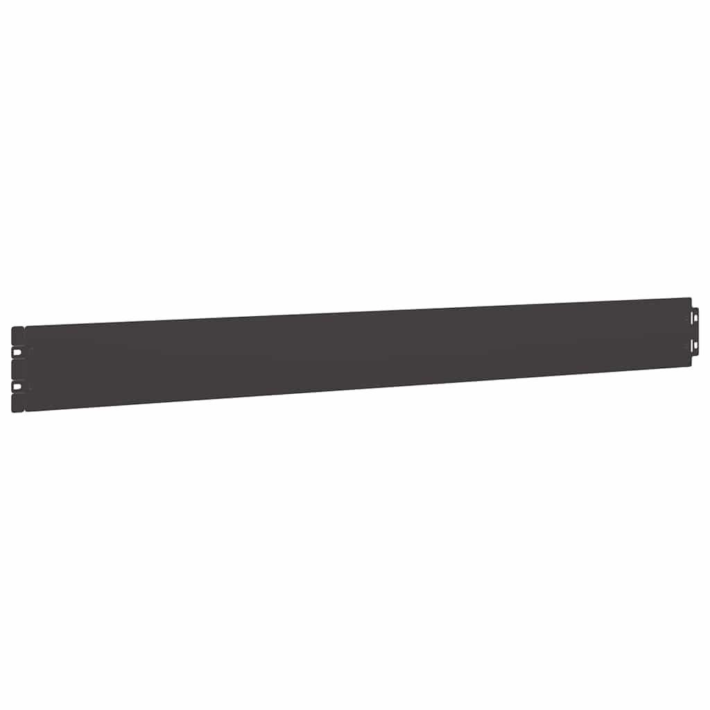 vidaXL Bordures de pelouse 50 pcs noir 10x103 cm acier laminé à froid