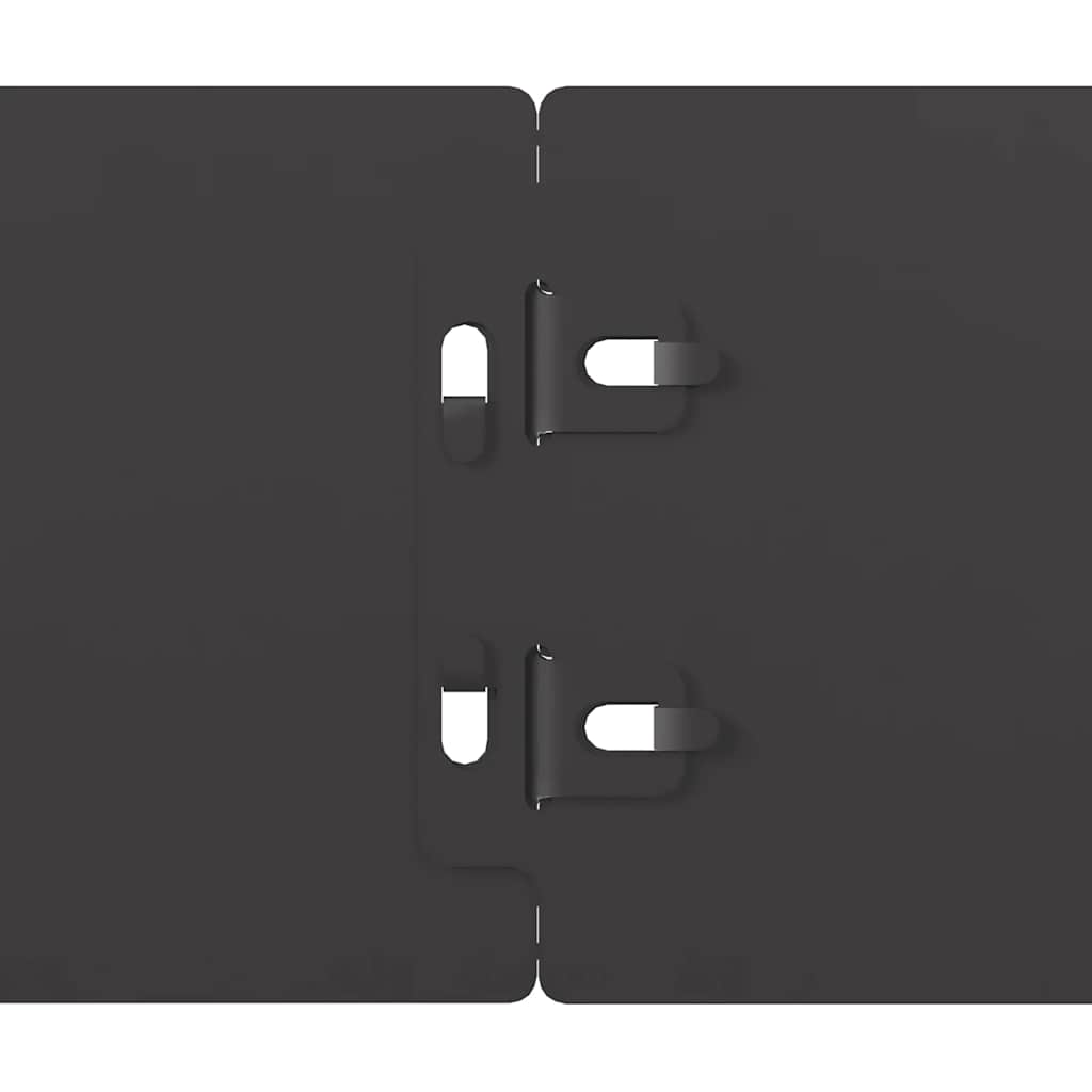 vidaXL Bordures de pelouse 50 pcs noir 10x103 cm acier laminé à froid