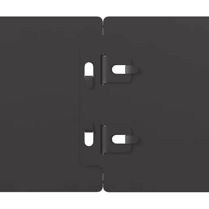vidaXL Bordures de pelouse 50 pcs noir 10x103 cm acier laminé à froid