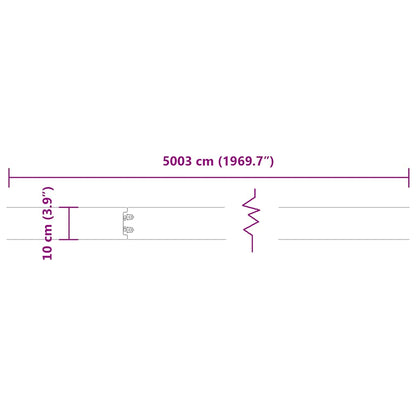 vidaXL Bordures de pelouse 50 pcs noir 10x103 cm acier laminé à froid