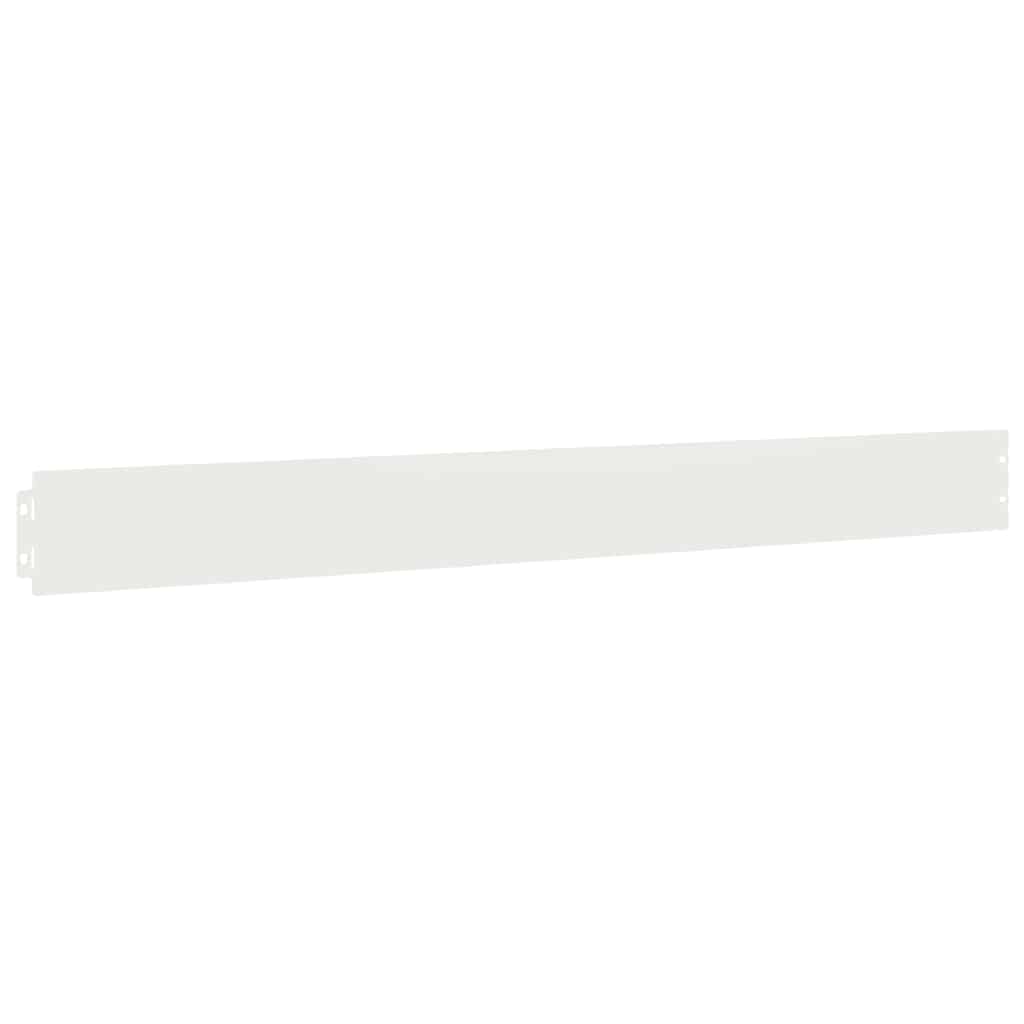vidaXL Bordures de pelouse 50 pcs blanc 10x103 cm acier laminé à froid