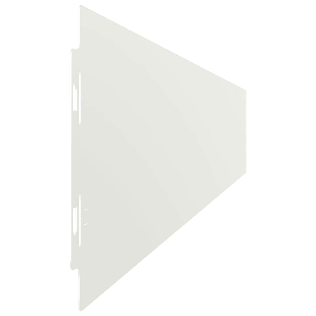 vidaXL Bordures de pelouse 50 pcs blanc 10x103 cm acier laminé à froid