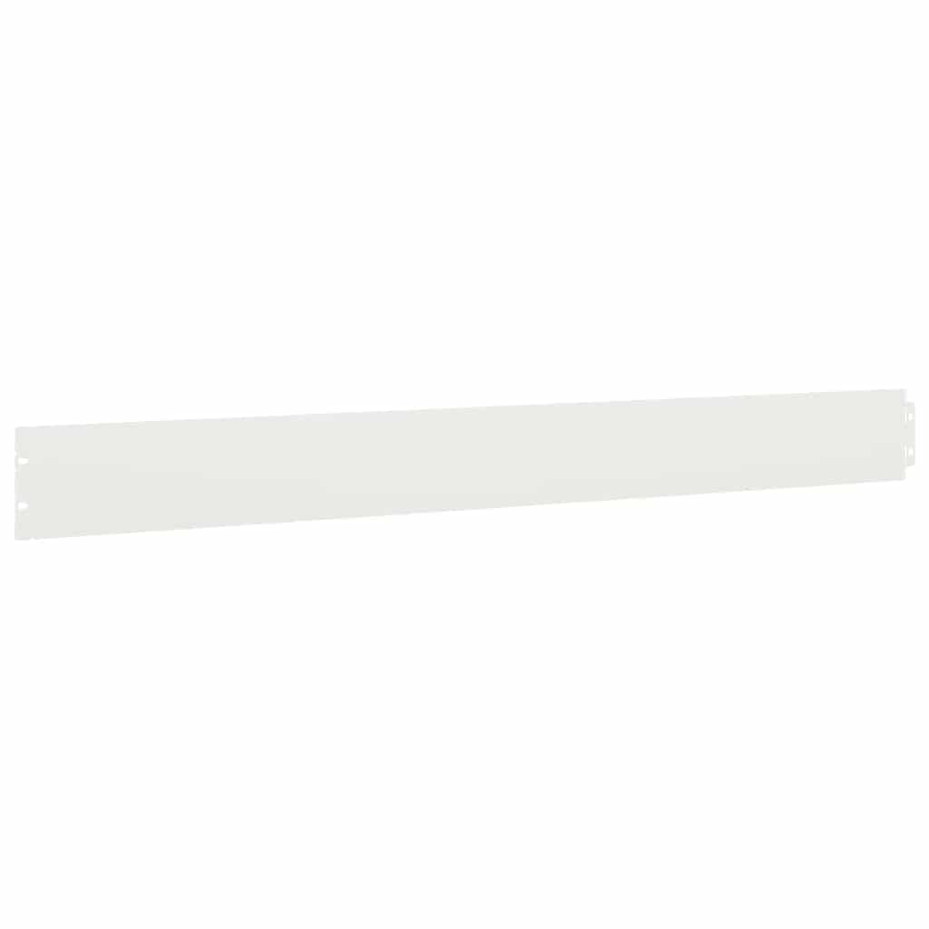 vidaXL Bordures de pelouse 50 pcs blanc 10x103 cm acier laminé à froid