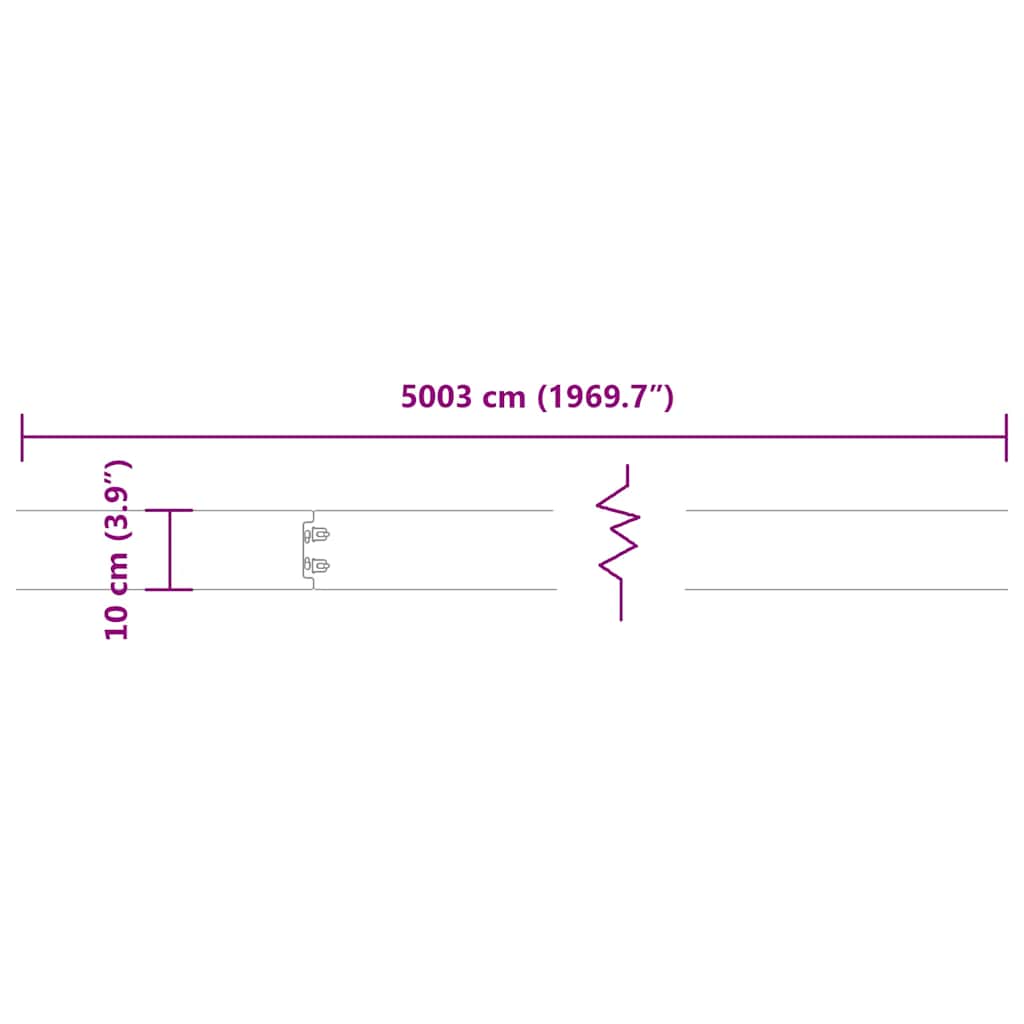 vidaXL Bordures de pelouse 50 pcs blanc 10x103 cm acier laminé à froid