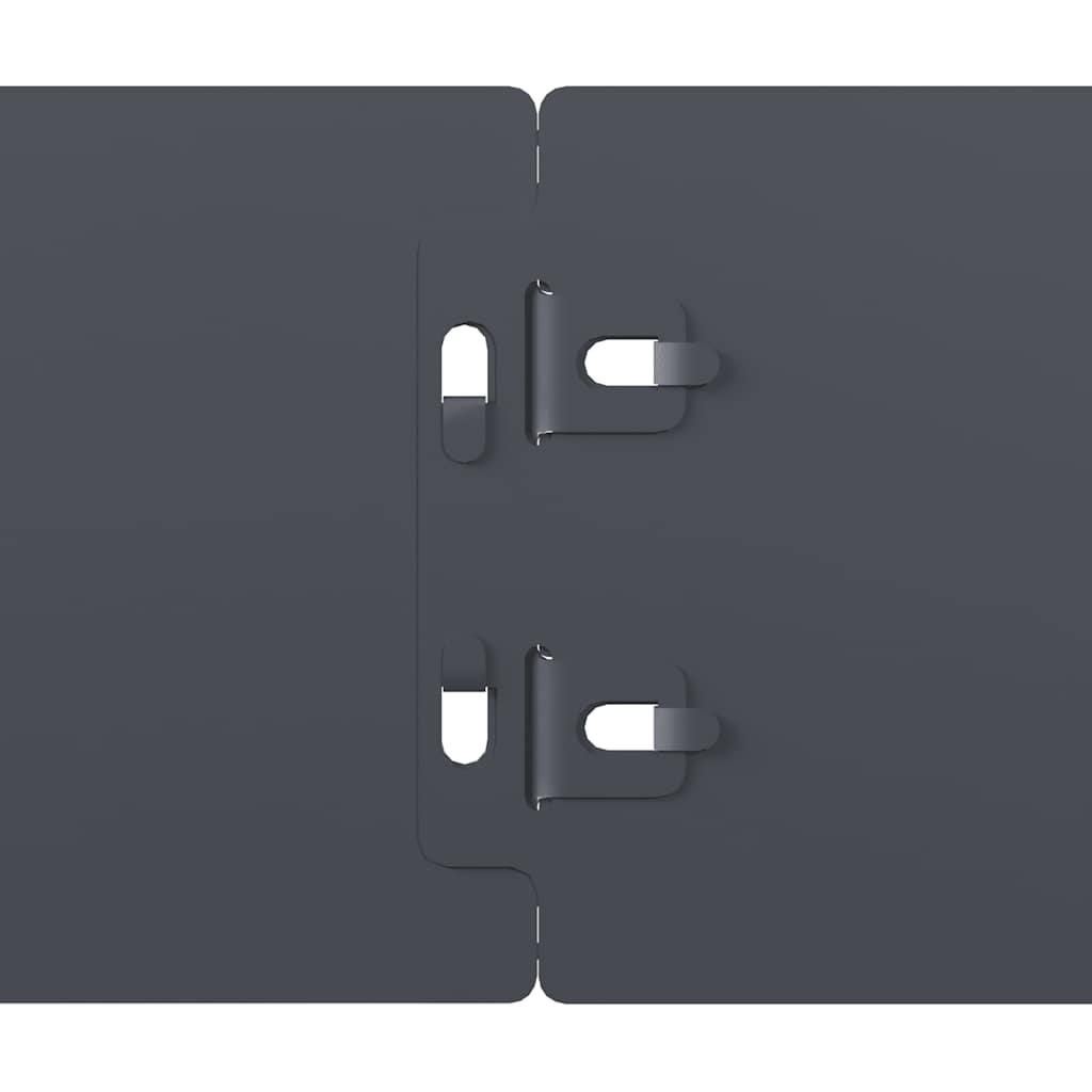vidaXL Bordures pelouse 50pcs anthracite 10x103cm acier laminé à froid