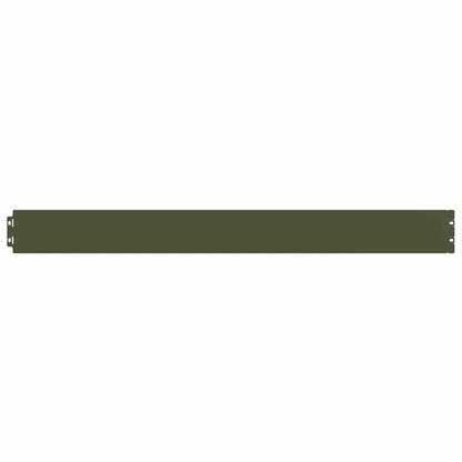 vidaXL Bordures pelouse 50pcs vert olive 10x103cm acier laminé à froid