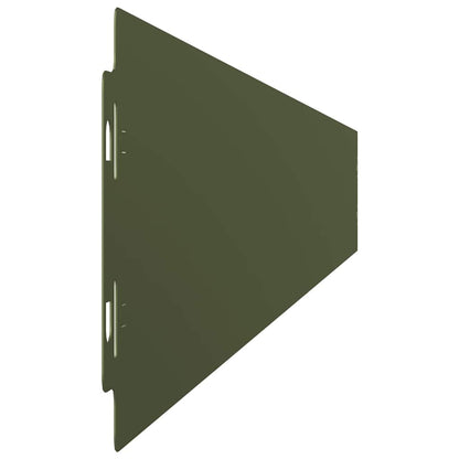 vidaXL Bordures pelouse 50pcs vert olive 10x103cm acier laminé à froid