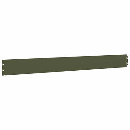 vidaXL Bordures pelouse 50pcs vert olive 10x103cm acier laminé à froid