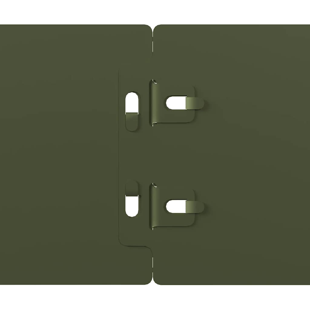 vidaXL Bordures pelouse 50pcs vert olive 10x103cm acier laminé à froid