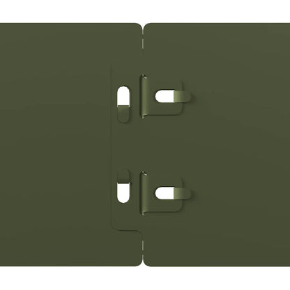 vidaXL Bordures pelouse 50pcs vert olive 10x103cm acier laminé à froid