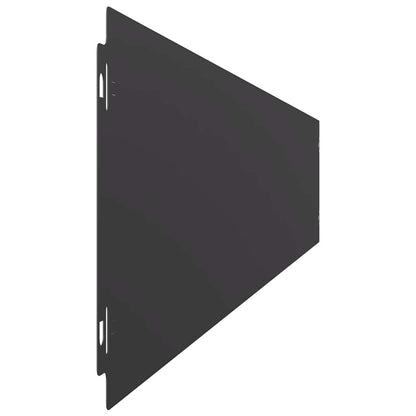 vidaXL Bordures de pelouse 10 pcs noir 15x103 cm acier laminé à froid
