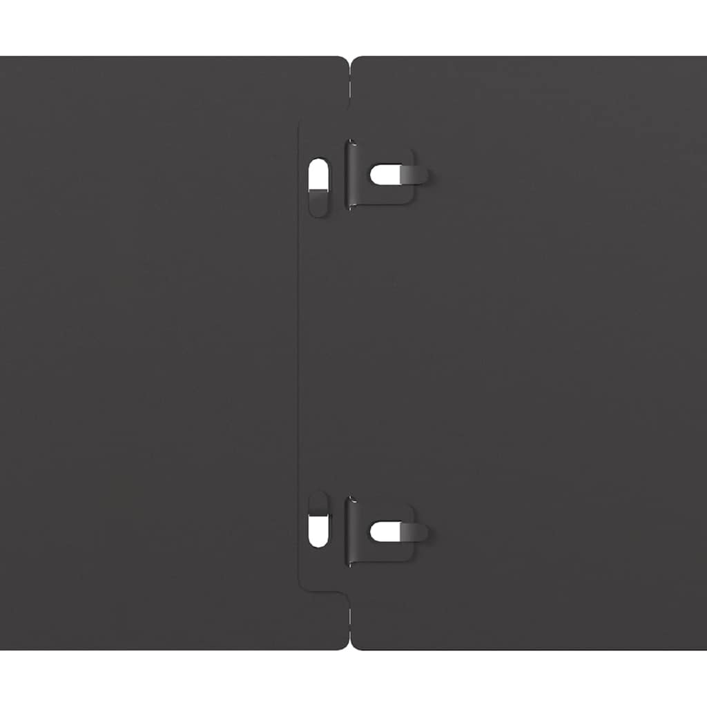 vidaXL Bordures de pelouse 10 pcs noir 15x103 cm acier laminé à froid