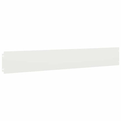 vidaXL Bordures de pelouse 10 pcs blanc 15x103 cm acier laminé à froid