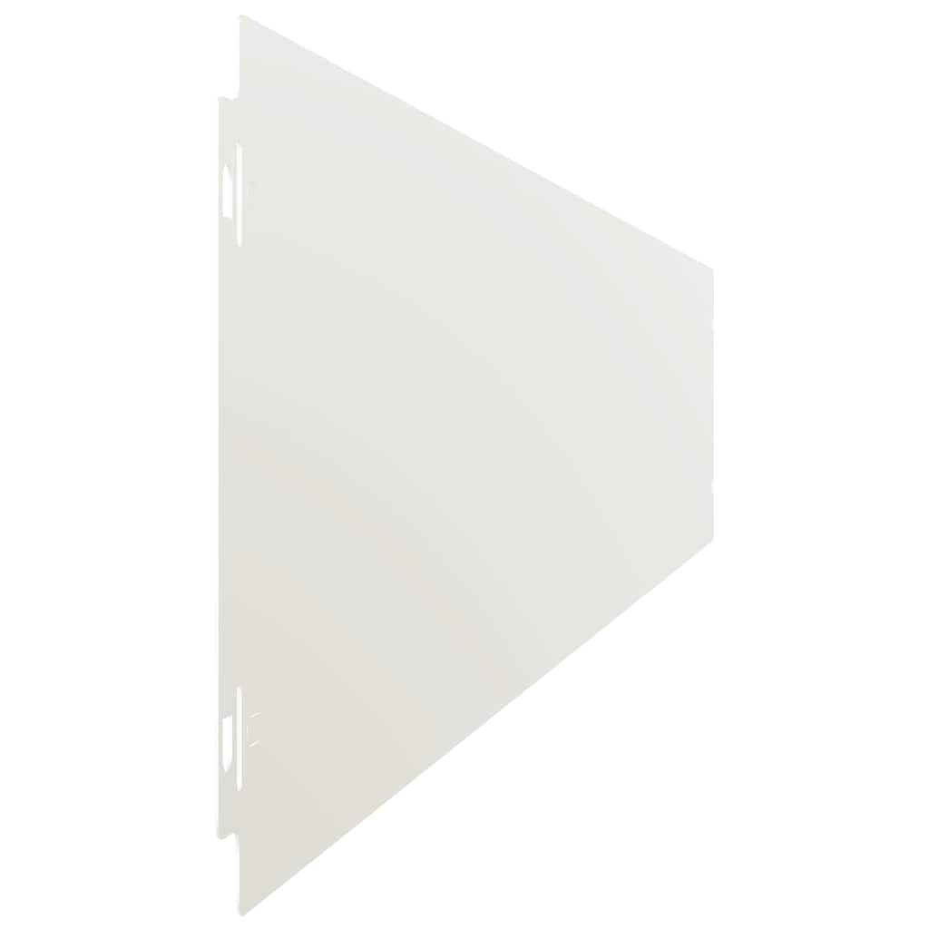 vidaXL Bordures de pelouse 10 pcs blanc 15x103 cm acier laminé à froid