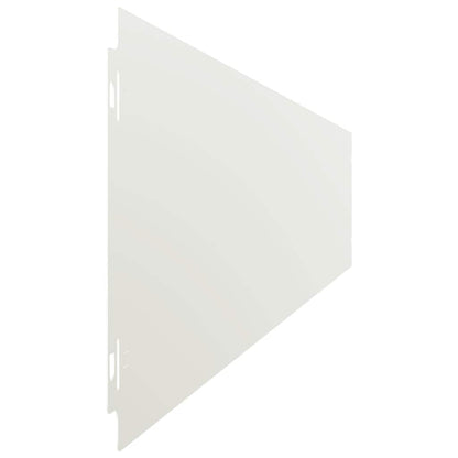 vidaXL Bordures de pelouse 10 pcs blanc 15x103 cm acier laminé à froid